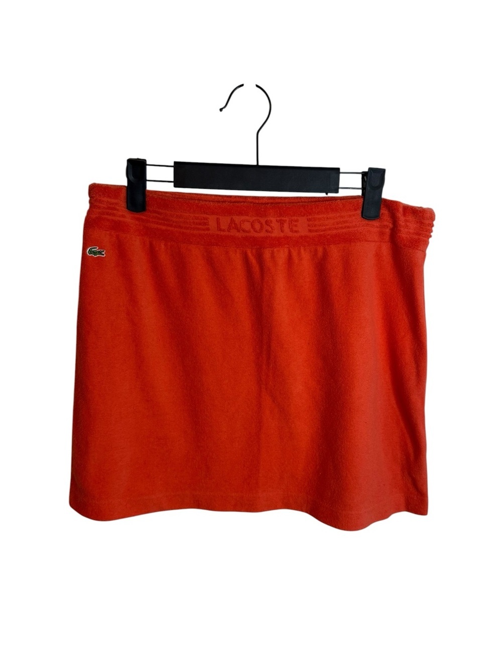 Lacoste Neon Coral Y2K Terrycloth Mini Skirt